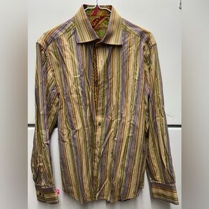 Robert Graham Multicolor Striped Button Down Shirt